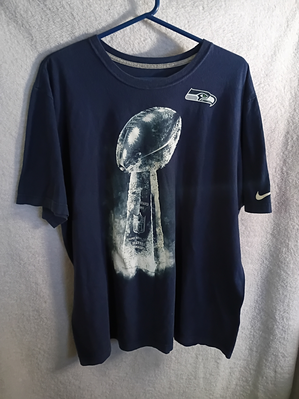 Nike Seattle Seahawks Navy Super Bowl Graphic T-Shirt